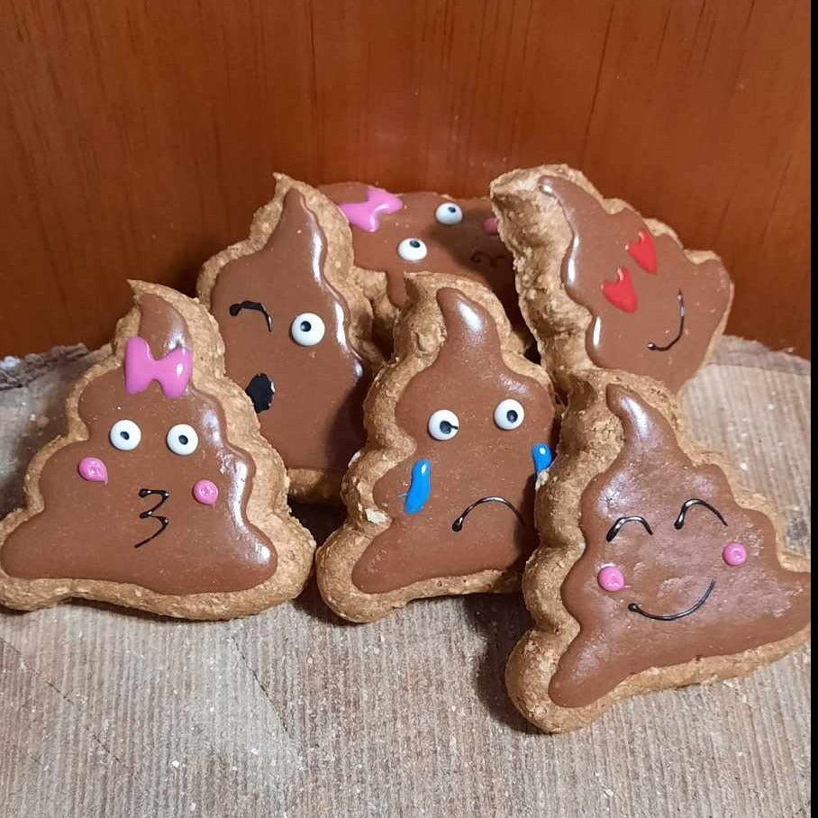 Émojis poop biscuits pour vos chiens petits et grands!