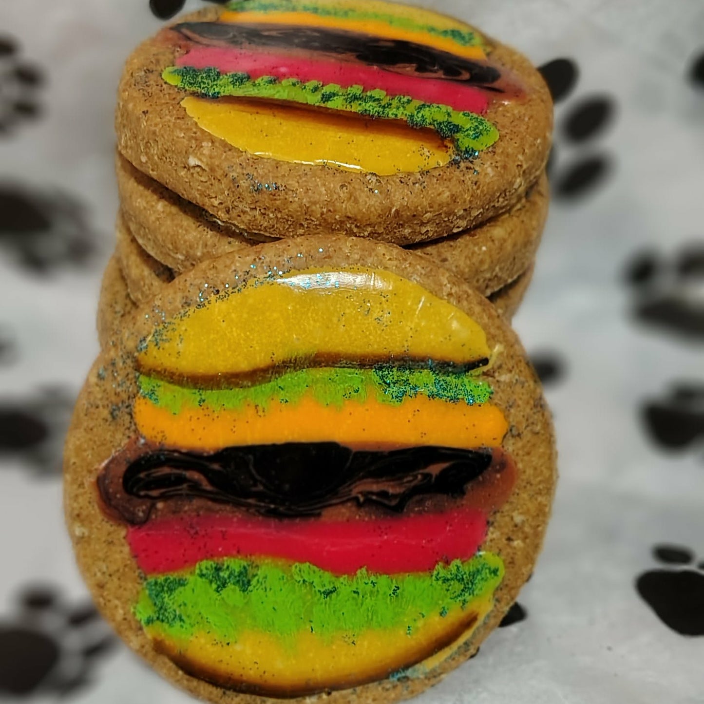 Biscuits cheeseburger pour vos chiens - Hamburger and cheeseburger treats for dogs