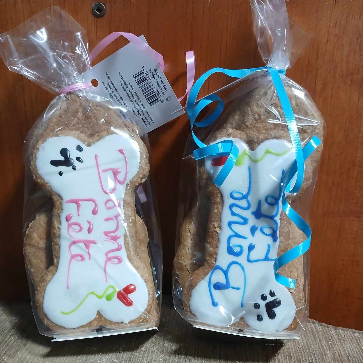 Sac cadeau bonne fête pour chiens - Birthday cookie gift bag for dogs