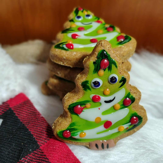 Noël - Sapin en biscuits pour chiens - Christmas tree cookies for dogs