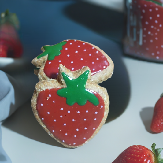 Fraises du québec Miouf - Strawberry cookies for dogs